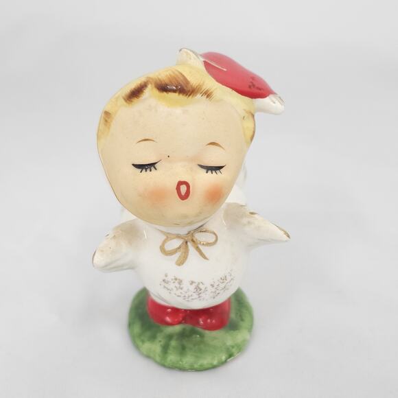 Napco Salt Pepper Shakers Anthropomorphic Valentine Boy Girl Love Birds 2647 VTG - Picture 6 of 15